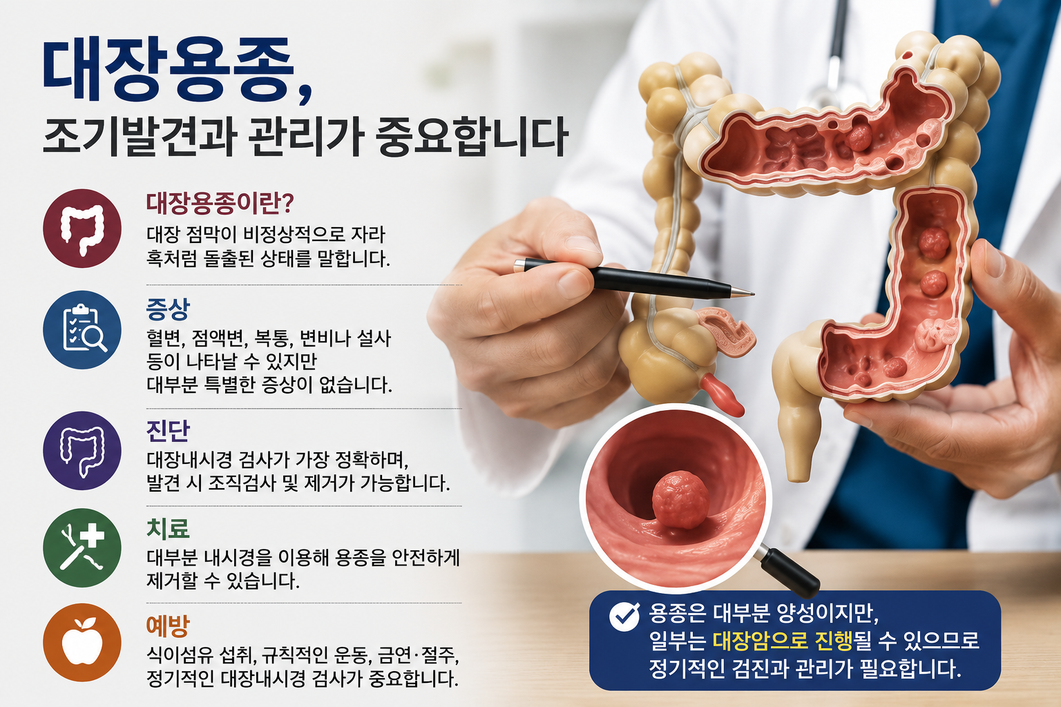 대장용종, 방치하면 모두 대장암이 될까요?