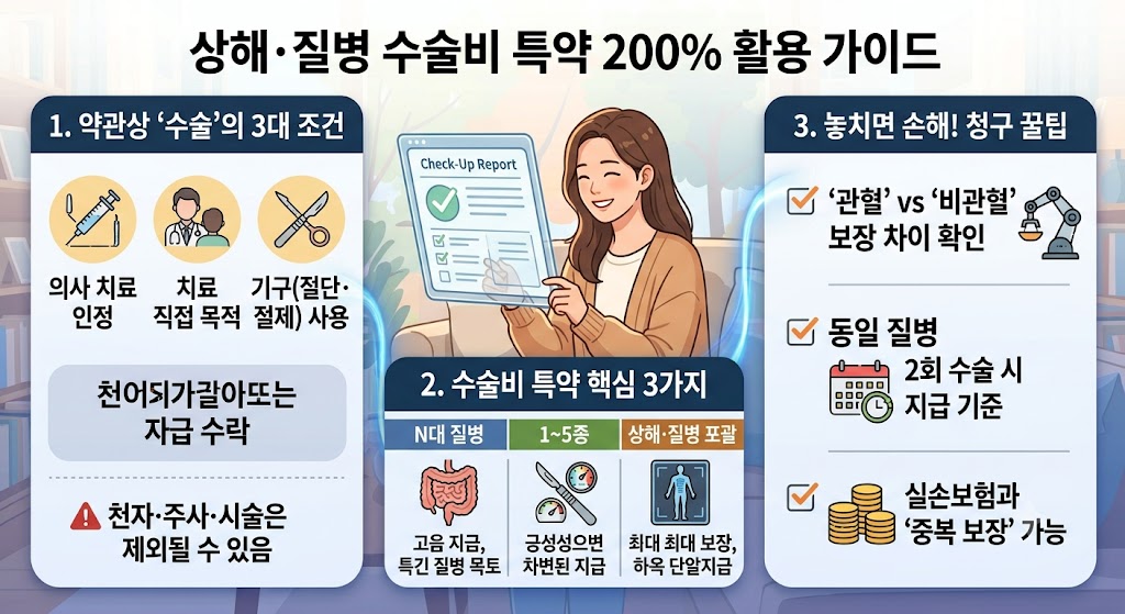 "수술하면 다 나오는 줄 알았는데?" 놓치기 쉬운 보험 수술비 특약 200% 활용법