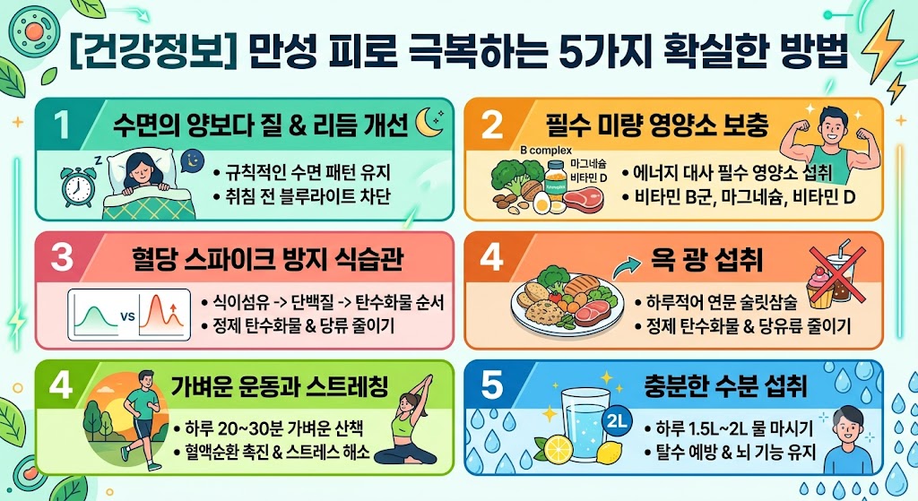[건강정보] 현대인의 숙적 '만성 피로', 자도 자도 피곤한 진짜 이유와 확실한 극복법 5가지