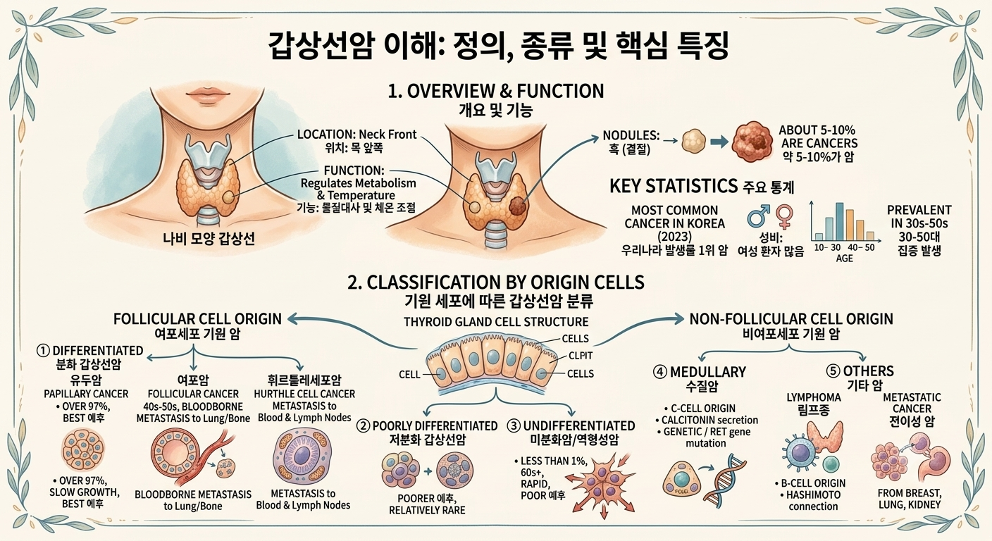갑상선암의 정의·종류 및 핵심 특징