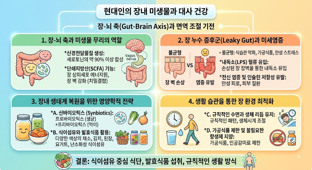 현대인의 장내 미생물과 대사 건강: 장-뇌 축(Gut-Brain Axis)과 면역 조절 기전