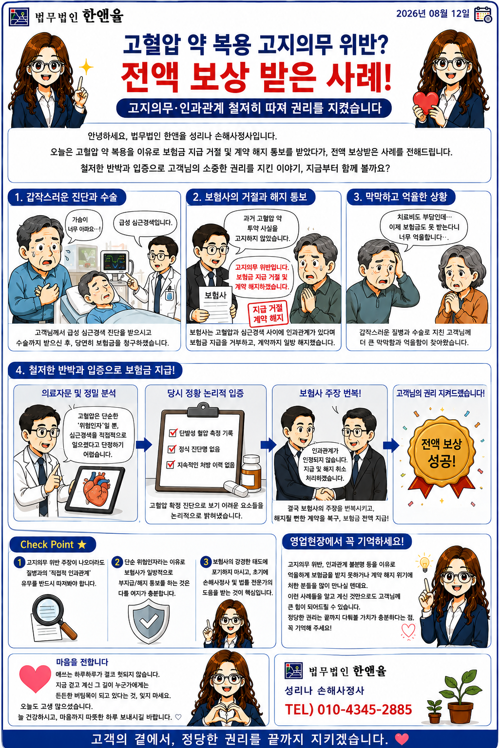 고혈압 약 복용 고지의무 위반! 전액보상사례