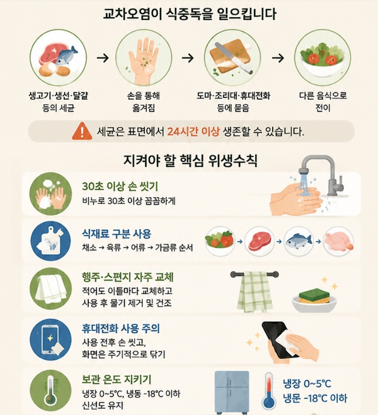 깨끗해 보이는 주방, 당신을 노리는 '숨은 식중독균'