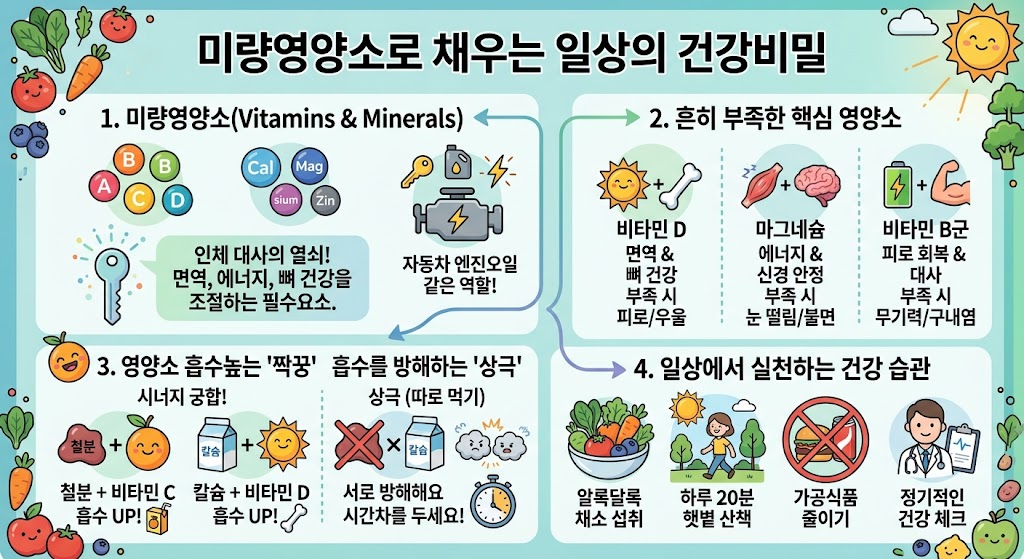 우리 몸의 숨은 대장, '미량영양소' 똑똑하게 채우는 방법