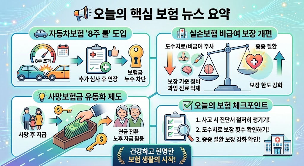 📢 [오늘의 보험 뉴스] 9월부터 달라지는 자동차보험 심사부터 실손보험 개편까지