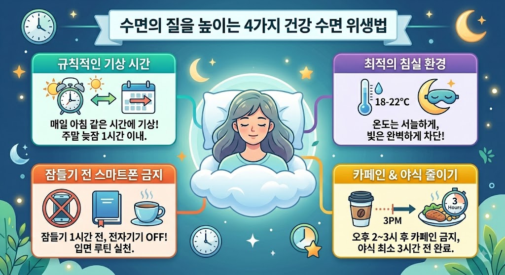 아무리 자도 피곤하다면? 수면의 질을 높이는 4가지 법칙