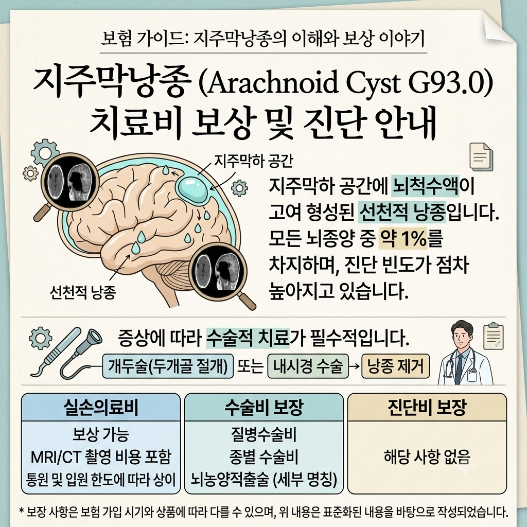 지주막낭종 보험 사례