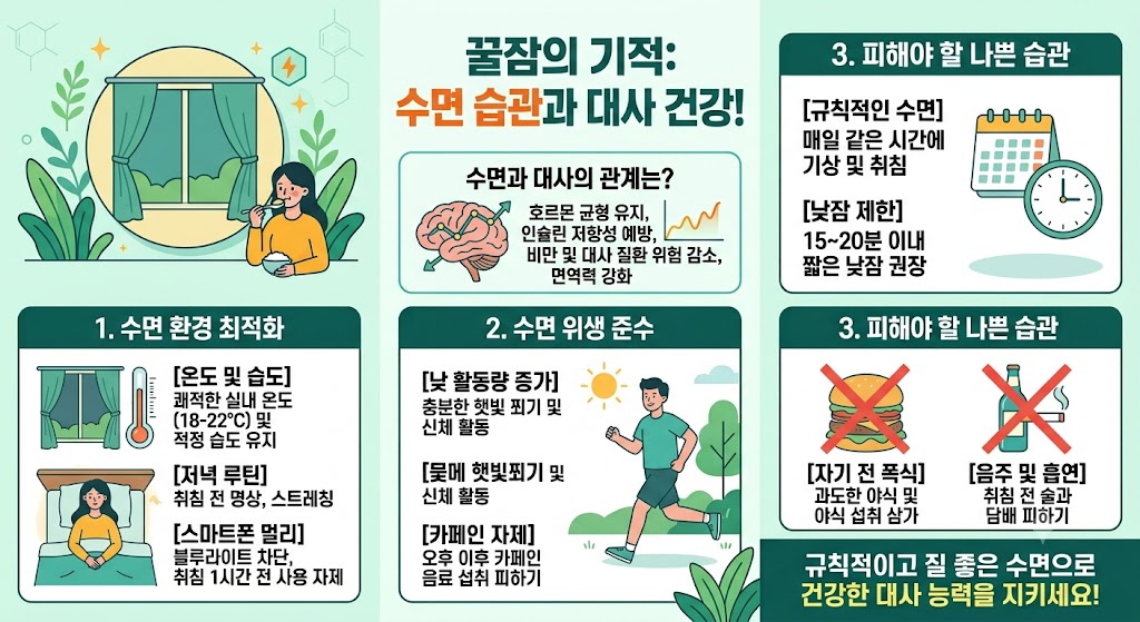 현대인의 숨은 건강 열쇠, '잠': 꿀잠으로 바꾸는 하루와 대사 건강