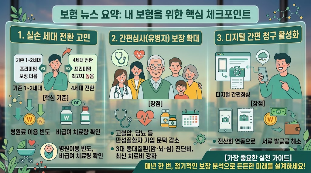 [오늘의 보험 뉴스] 변화하는 시장 흐름 속 '내 보험' 지키는 핵심 체크포인트
