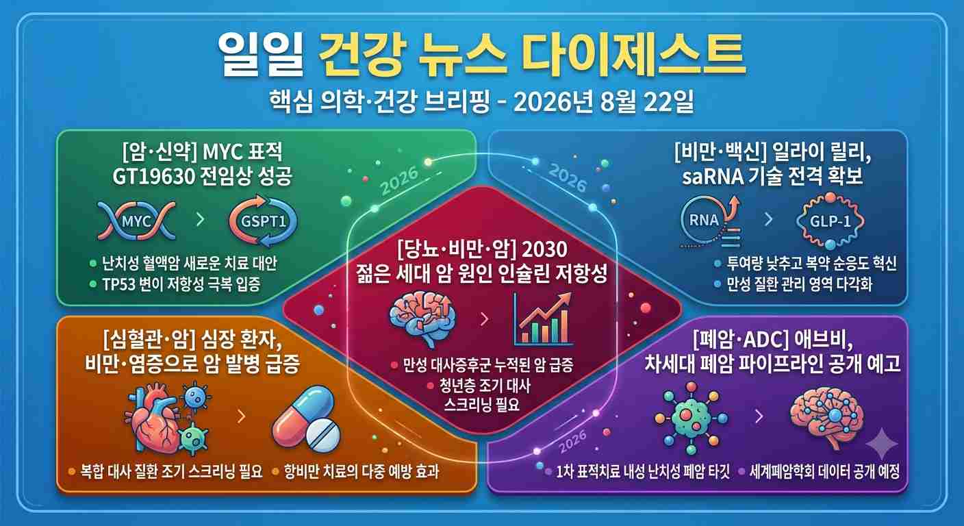 일일 건강 뉴스 다이제스트 (2026년 8월 22일)