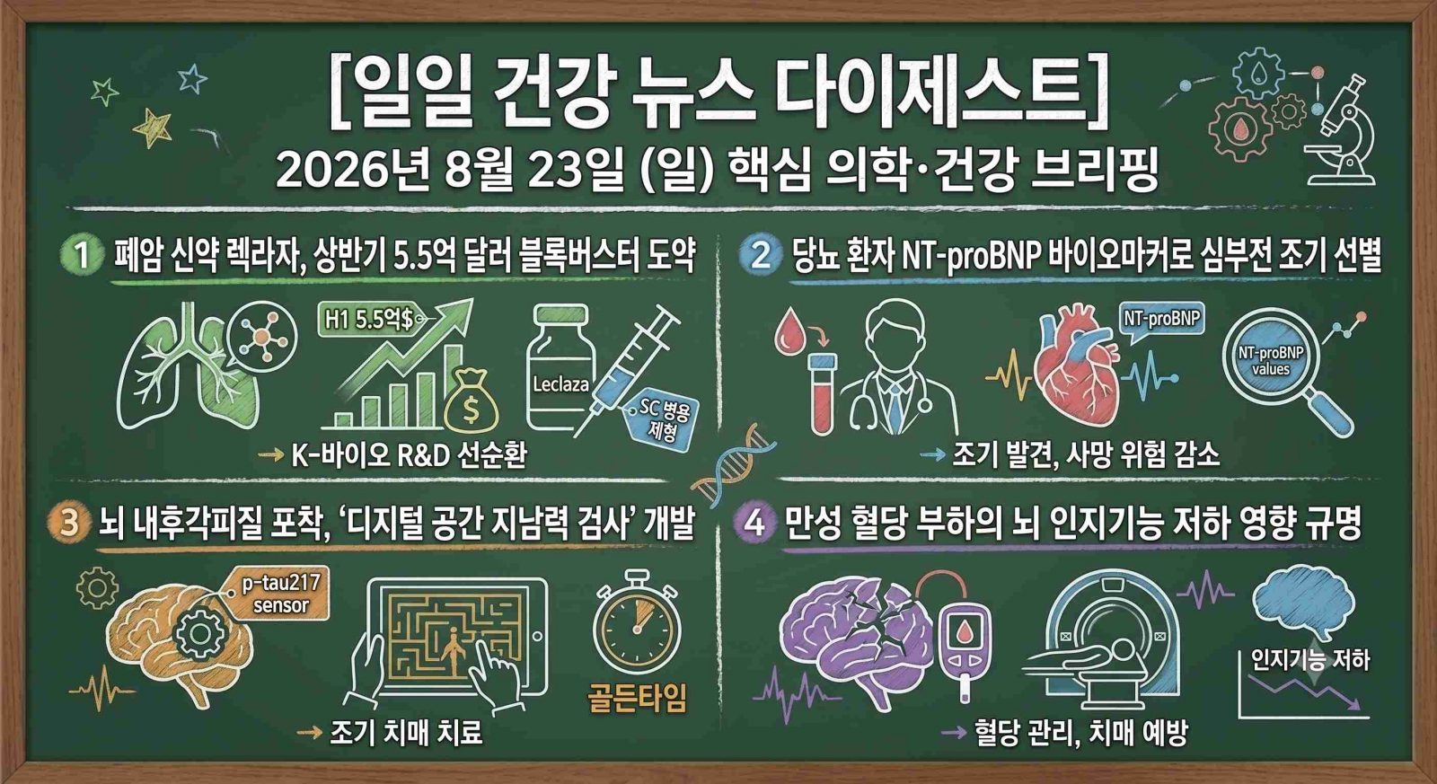 일일 건강 뉴스 다이제스트 (2026년 8월 23일)