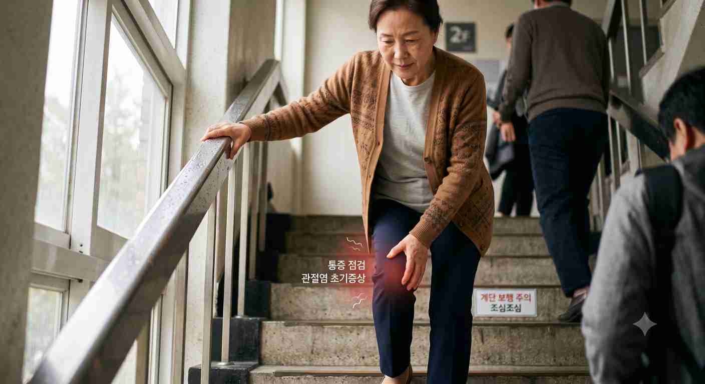 무릎 관절염 초기증상, 계단 내려갈 때 뚝 소리와 허벅지 근육 강화법